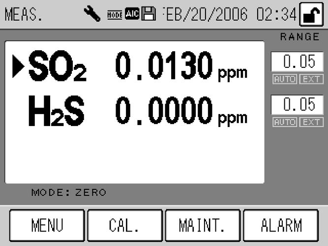 8 TROUBLESHOOTING 8 TROUBLESHOOTING 8.1 Alarm Check Alarm indicator When an error occurs in the analyzer, the [ALARM] key will be displayed on the lower right of the MEAS. screen.