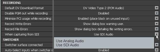 SX-SDI OPERATION NOTE: SX-SDI REQUIRES VT[4] version 4.6 or newer to function Launch VT[4] and in the Preferences Menu, under AUDIO/VIDEO SIGNAL, change the option SDI Card Installed to Installed.