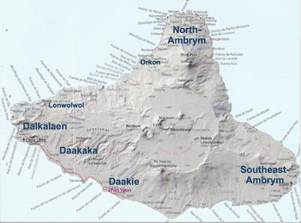 speakers, a West Ambrym language, closely related to Daakaka