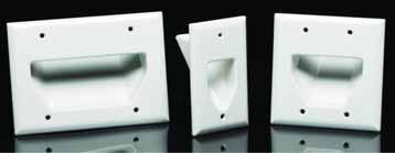 AV Jacks, Recessed Cable Plates MILESTEK WALL PLATES These wall plates are ideal for the installation of keystone jacks, "F" TV connectors or ST, SC fiber optic connectors, available in 1, 2, 3, 4