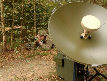 Satellite terminal that can be set-up anywhere to provide secure and non-secure data and video transmission
