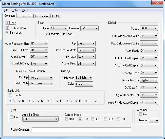Radio Option Setting Screens Common Use these screens to customize other set menu features of the radio.