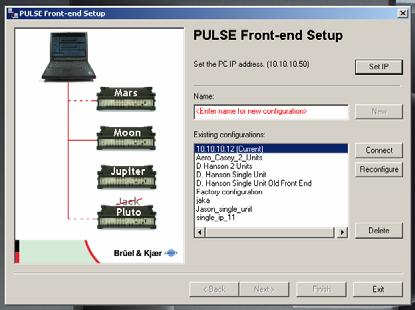 In fact, it is possible to connect multiple Pulse units to a single PC using an Ethernet hub or to set up communication with the Pulse Front-end over a standard network, though this will not be
