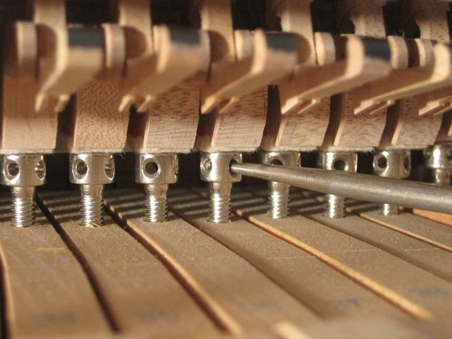 Regulation and voicing: For a grand piano to perform at its peak, the first step is to get it into tune, and to repair all broken or worn parts.
