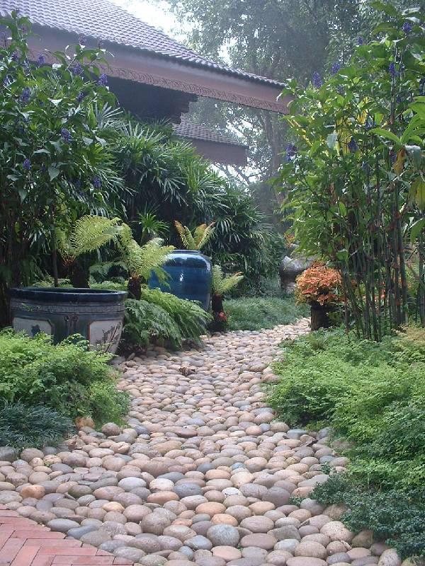 mounted onto the back of the home itself. You can try a birdbath, even a small one. Stones can be placed along most walkways. However, when using stones, avoid the very fake, painted stones.