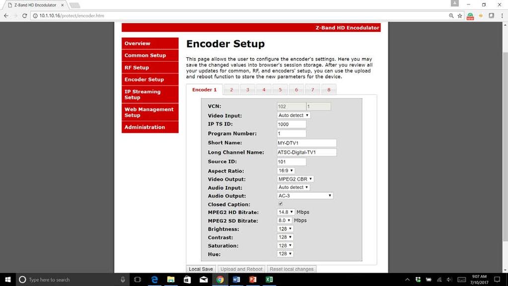 Step 7: Encoder Setup Encoder Setup Select Encoder 1, 2, 3, 4. 8 tabs to program any individual encoder. Select and change all desired parameters.