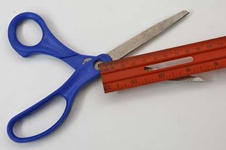 Scissors and the Law of the Lever: The Law of the Lever states that input force x input arm = output force x output arm How does this apply to a pair of scissors?