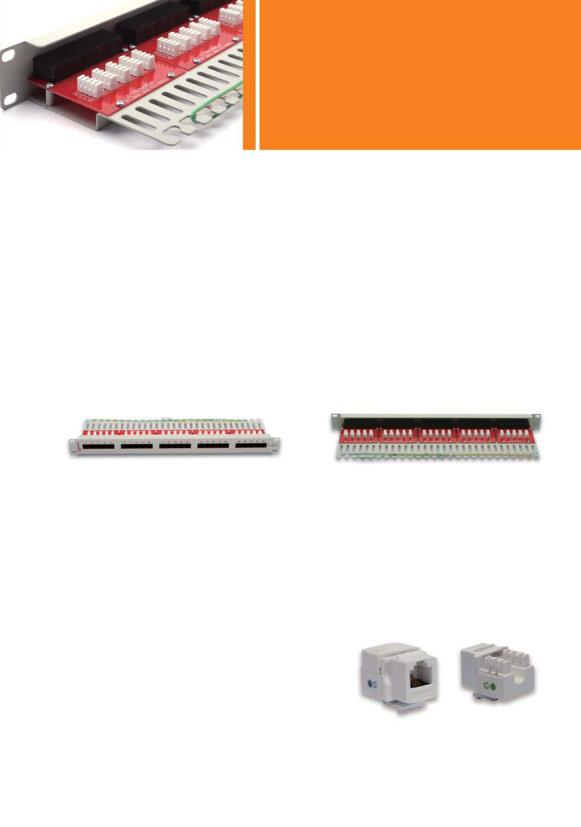 VOICE & OUTLETS PRODUCT SERIES Patch Panel Category 3 Unshielded Patch Panel Premium Line Category 3 unshielded patch panel complies with ANSI/TIA 568C.2, ISO/IEC 11801, EN 50173 specifications.