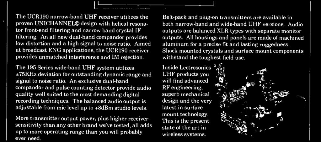 versions. Audio outputs are balanced XLR types with separate monitor outputs.