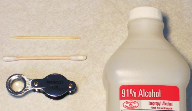 OPERATION/MAINTENANCE CLEANING THE DETECTOR PORT Required accessories: A) Isopropyl Alcohol (91% or better) B) Round wooden