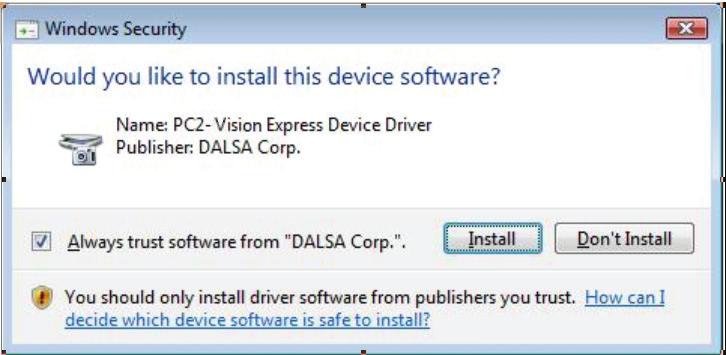 During the installation the PC2-Vision Device Manager firmware loader application starts. Click Update All.