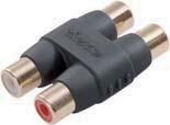 10 / 1 piece RCA double connection 2x RCA socket <-> 2 x RCA socket - For joining two RCA connections - Stereo 3/37-N EDP-No. 41035 ctn qty.