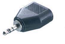 41063 ctn qty. 10 / 1 piece Audio Y adapter, stereo plug 3.5 mm -> 2 x socket 3.