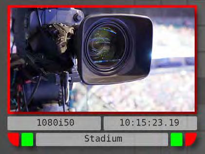 : low latency modular K and IP multiview system Screen overlays: UMD and Tally The system can handle multiple individual selectable UMD and Tally overlays.