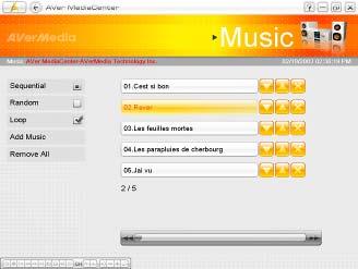 Playing Music To playback music: 1. Select Music. 2.