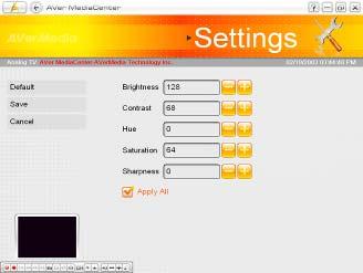 Configure Analog TV / Configure Digital TV Configure Color Adjustment 1. Select Settings TV Configure Analog TV or Configure Digital TV Configure Color Adjustment. 2.