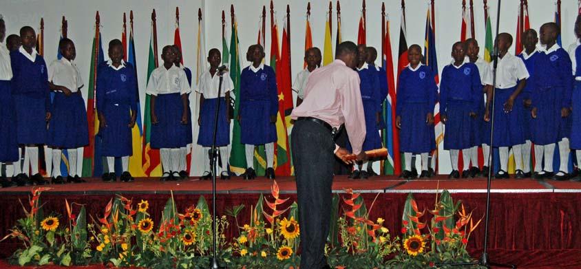 THE COMMONWEALTH PEOPLE S FORUM CLOSING CEREMONY Thursday 22 nd November The Nile Hall, Africana Hotel, Kampala The choirs all performed together