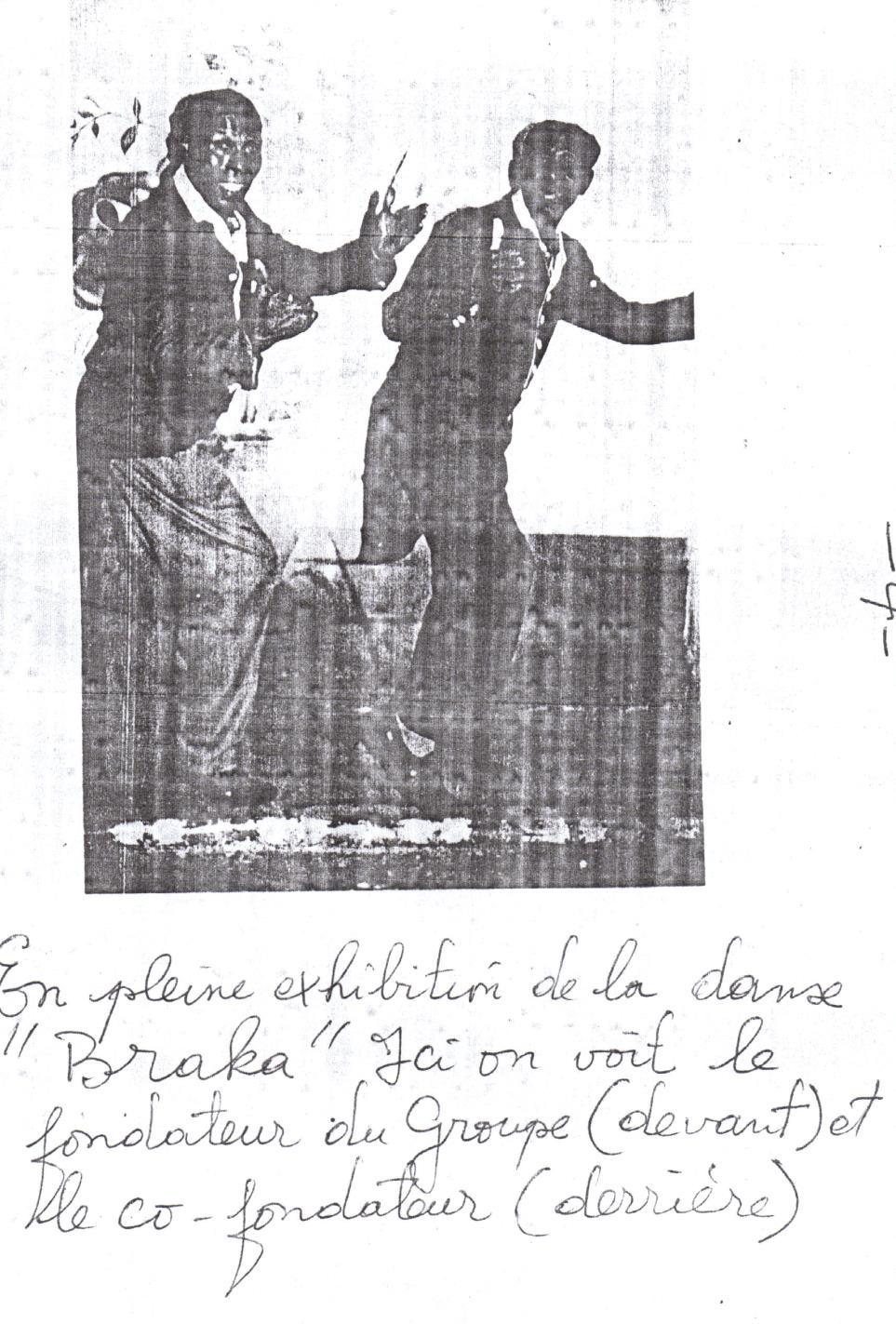 Photo 78: JECOKE, dancing the "BRAKA" 133 So Kalmery, describes the Braka (aka Brakka) as a Congolese dance of the 1920s, incorporating Jive, Flamenco, Step, Samba, Belly-dancing and Breakdance.