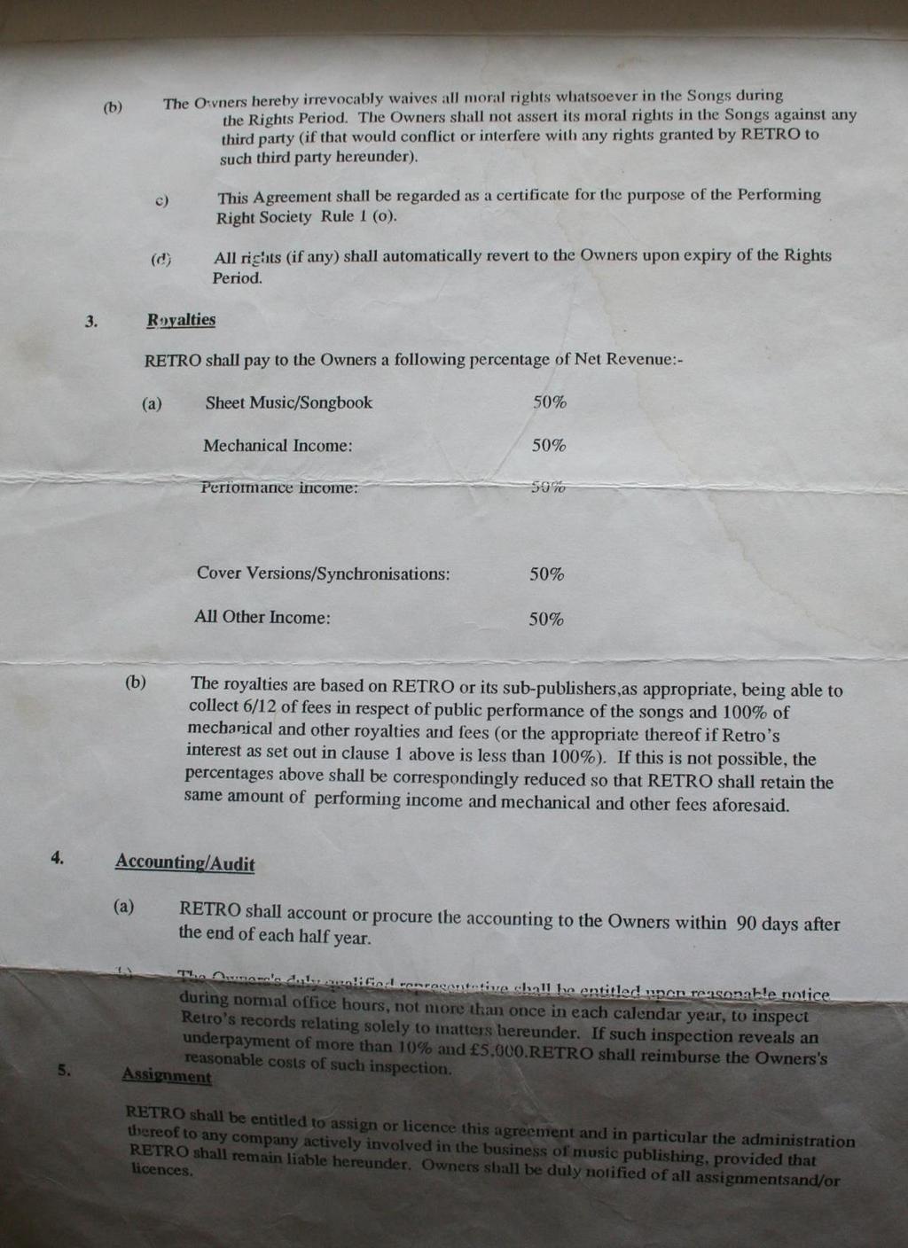 Document 18: Part of Bosco s contract with RETRO 158 158