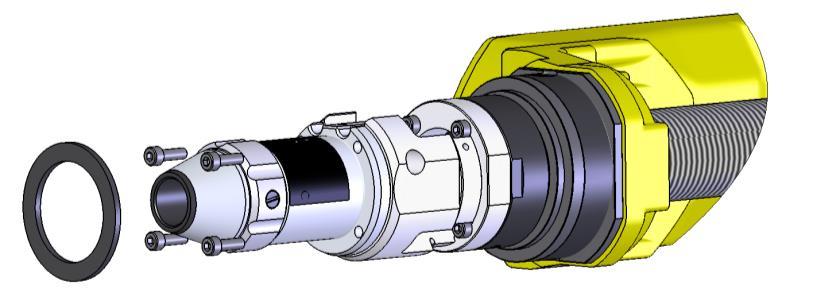 Insert the neck into the connector housing.