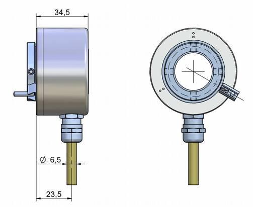 axial Synchro flange (measurements for