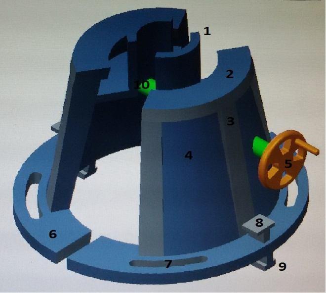 T bar coupler - Two T bar couplers are to be separately produced so that they can couple with the sliding T bars in between the slots with ease. The dimensions of the couplers are shown in Figure 2.