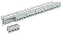 UTP and FTP preloaded and modular patch panels available in category 5E and 6 complete with: screws, nuts in cage and identification plates.