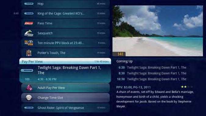 Finding Pay Per View Programming You ll find PPV programming the same way you look for regular programming: by browsing the Channels and Filter