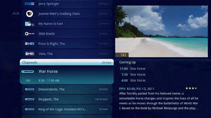 By browsing the Channels and Filter categories or doing a search, the same way you look for regular programming 2.