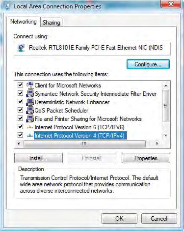 3. Click Manage network connections. If prompted for a connection, choose Local Area Connection.