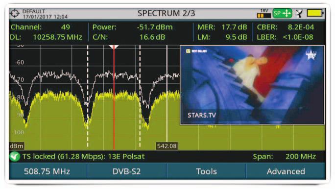 Fast and accurate spectrum analyser