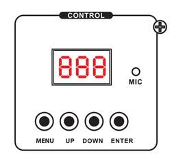 4. OPERATION Control Panel Operation To access the control panel functions, use the four buttons located underneath the display.