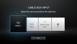 If the TV Signal screen appears, the TV will need to scan for channels, which takes several minutes.