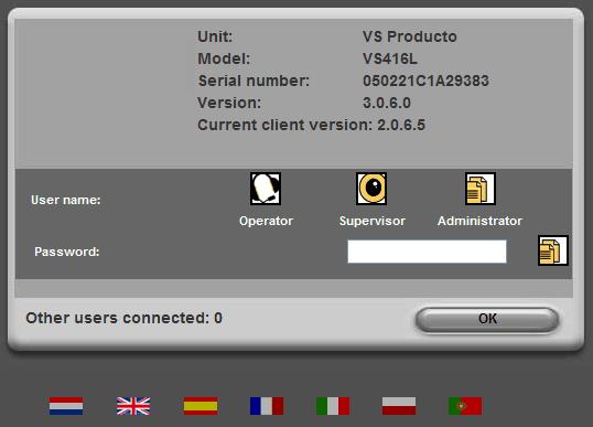 Note: If you need to know the identity of a unit and do not have it at hand you can find it out running the VSFinder application from a PC within the same local network as the VS-DVR and that will