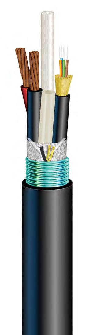 MANUFACTURED IN Fiber-Copper Hybrid Cable Industrial Applications (6 or 8 AWG conductors) Product Snapshot Application Construction Optical Fibers Deployment in Remote Radio Head (RRH) cell tower