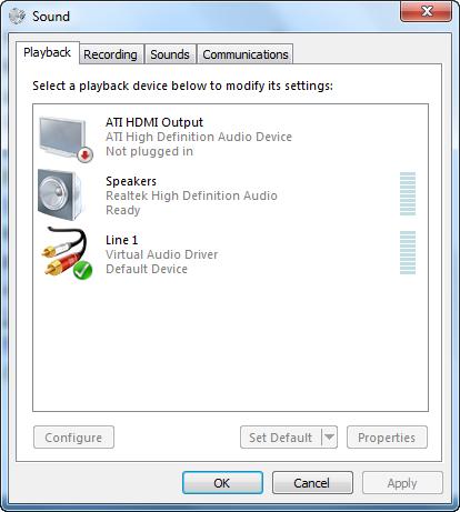 If Audio driver is already installed, check the computer sound settings in Control Panel and make