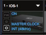 If the IOS is the network (SoE) clock master, as determined in the Device Racks of SoundGrid Studio, then this setting determines the sample rate of the SoundGrid network.