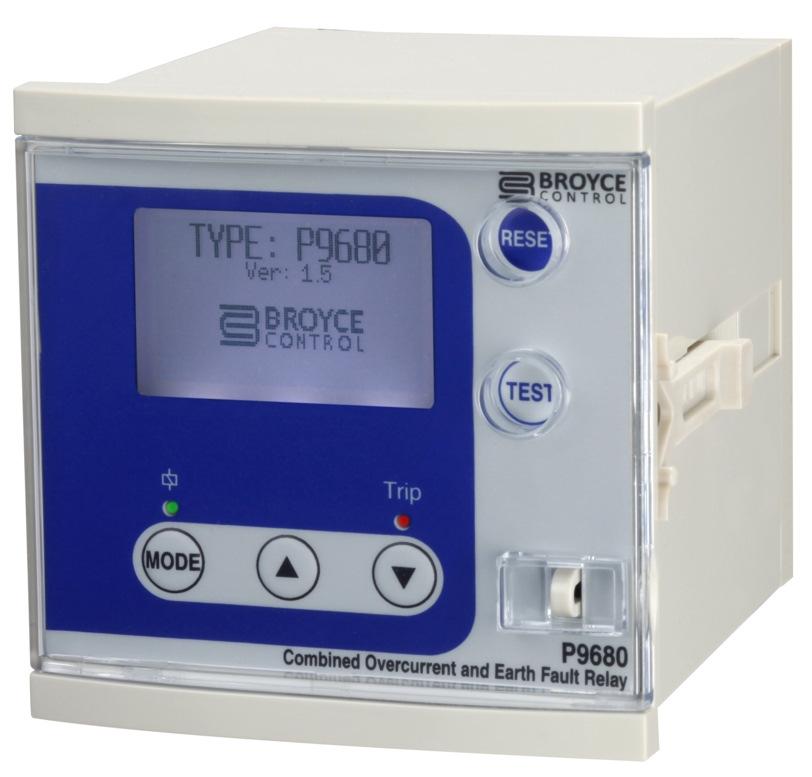 Type: P9680 Combined Overcurrent and Earth Fault Relay True R.M.S.