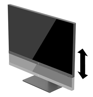 3. Adjust the display head up or down to set it to a comfortable eye level. 4. You can pivot the monitor from landscape to portrait orientation viewing to adapt to your application. a. Adjust the monitor to full height position and tilt the monitor back to full tilt position (1).