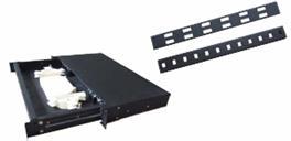 Accommodate Infinitẽ Fiber Adapters and Splice Trays Available in rack mount and wall mount types Available in black and white