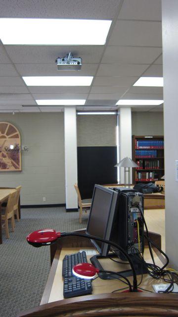 The nice thing is that as it is updated, it provides a place for the traditional quite work spaces within the library.