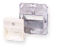 50 x 50 faceplate & 80 x 80 frame)* DIN flushmount 3 port angled outlet (incl.