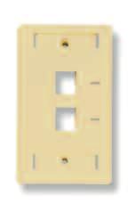 US Installation Environments Standard US Faceplate Single Gang Universal Outlets/Faceplates 2 Port Single Gang Work Area Outlet accepts up to 2 jacks Single Gang format -X Color Individual outlets