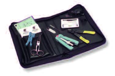 Fiber Optic Tools Universal No Epoxy Termination Tool Kit Tools & Labeling Includes all tools necessary for installing MT-RJ jacks and MT-RJ Secure jacks LightCrimp Plus ST-Style, SC and LC