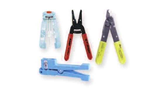 Fiber Optic Tools Separate Tools Stripping tools, Micro-Stripper and Kevlar scissor for easy and save fiber preparation Micro-Stripper for 900 µm buffer (mandatory for MT-RJ jack termination)