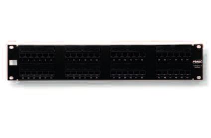 Patch Panels Cat. 6 AMPTRAC Ready! Patch Panel Unshielded Twisted Pair Cabling 19, 1 U, RJ-45 Patch Panel with 24 ports AMPTRAC Ready!