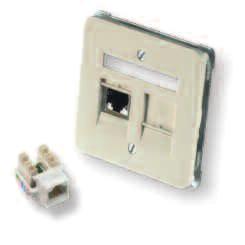 Outlets IP 44 Industrial Unshielded Dual Outlet Kit Unshielded Twisted Pair Cabling Product Facts Lockable unshielded Installation Kit IP 44 (1 pair of keys included) Spray water proof Dual outlet