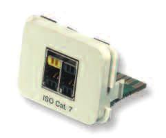 7/7 A ARJ-45 0-1711609-X Exchangeable system insert for 1 x ISO Cat. 7/7 A (acc. IEC 61076-3-104) Cat. 7 A / Class F A, supports 1 GHz bandwidth Application: All services incl.