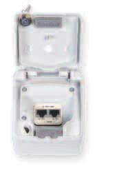 DIN 18032) 2 GHz performance Each box equipped with a different lock Locking kits to reduce number of required keys are available Color: light grey (RAL 7035) Shielded installation kit flushmount