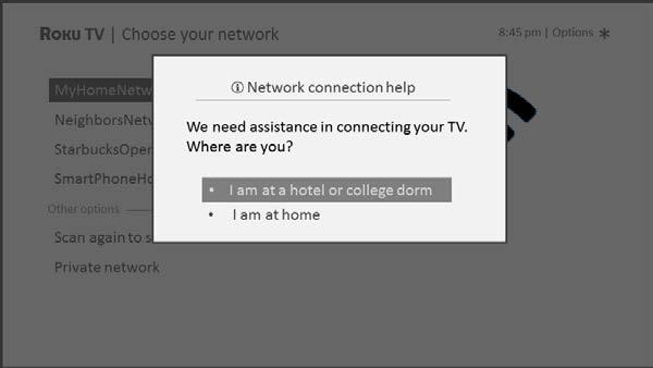 To connect your TV to a restricted network: 1.